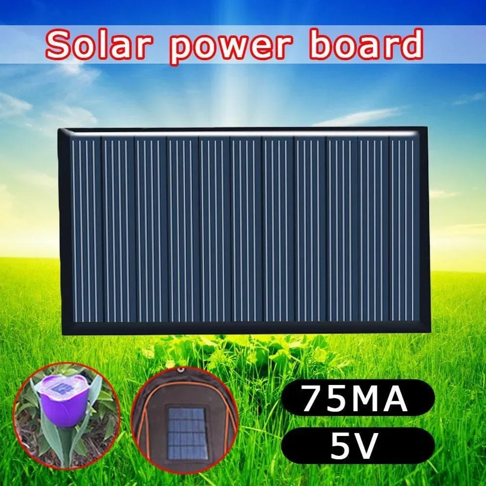 80x45mm 5V 75mA Solar Panel DIY Solar Polycrystalline Silicon Panels For Battery Cell Phone Charger Module for Camping Lawn Lamp