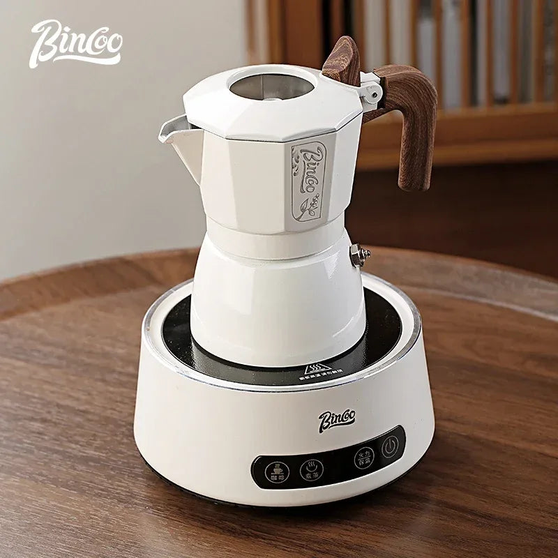 Bincoo Dual Valve Moka Pot Espresso Maker Electric for Home Camping Coffee Extraction Tool Italian Barista Tool Espresso Machine
