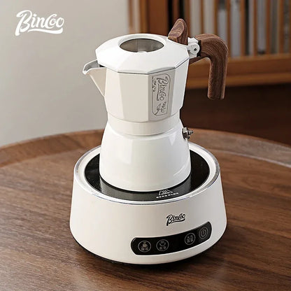 Bincoo Dual Valve Moka Pot Espresso Maker Electric for Home Camping Coffee Extraction Tool Italian Barista Tool Espresso Machine