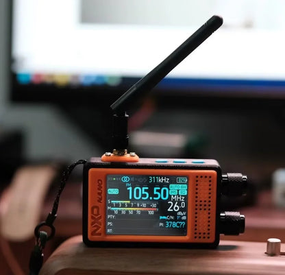 Mini Pocket TEF6686 ESP32 NXP-NANO Multiband Radio 2.4" IPS Touchscreen, 2000mAh EDC Portable FM/LW/MW/SW/AIR Receiver