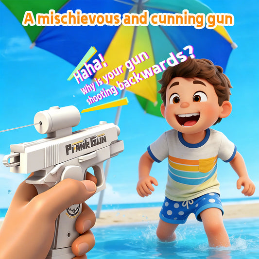 Two-Way Reverse Water Gun Prank Toys Mini Portable Squirt Gun for Kids Adults Summer Pool Beach Water Fight Stress Relief Gifts by PDG ibma
