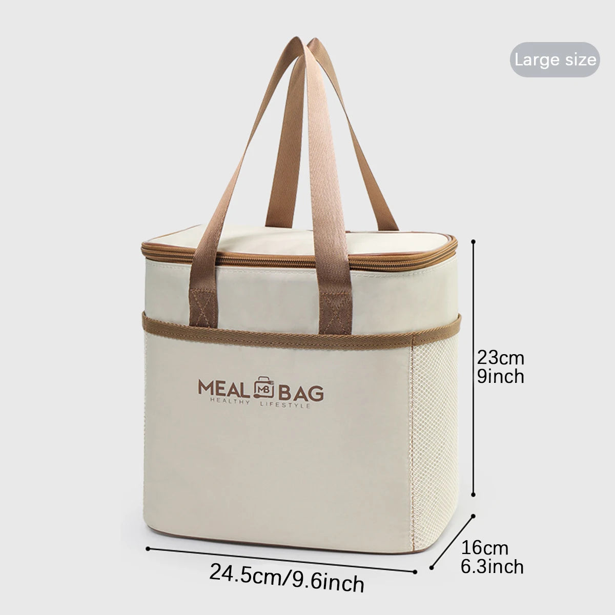 Portable lunch bag food insulated box Waterproof shoulder strap insulated box, hand-held lunch box bag, fresh aluminumA-DH