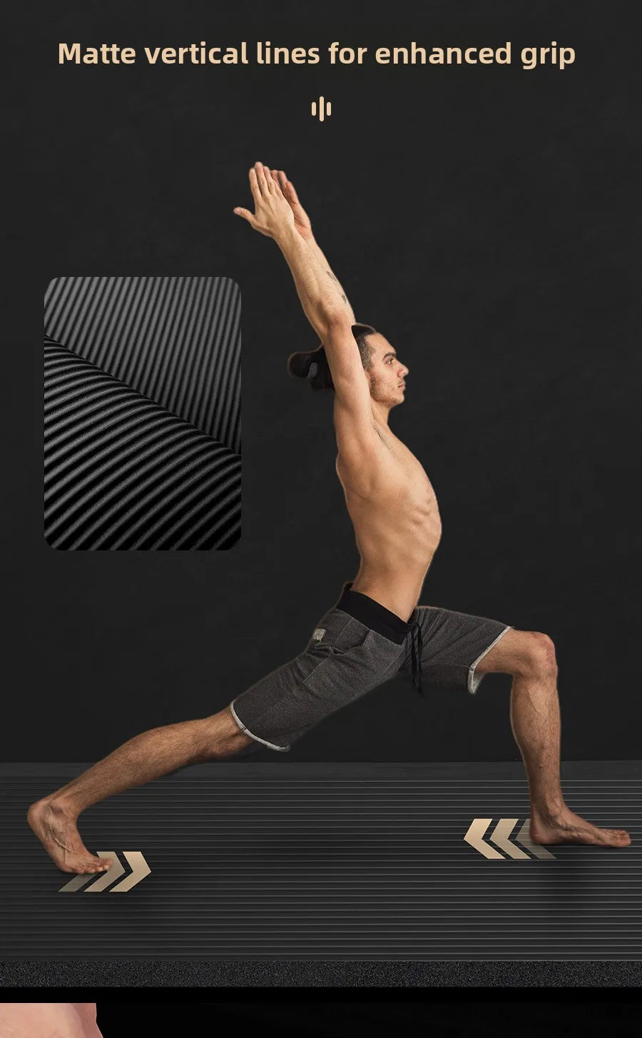 Men's Yoga Mat 20mm Thiened Lengthened And Widened Non-Slip Fitn Exercise Equipment Pure Color Nbr Material Yoga Pad