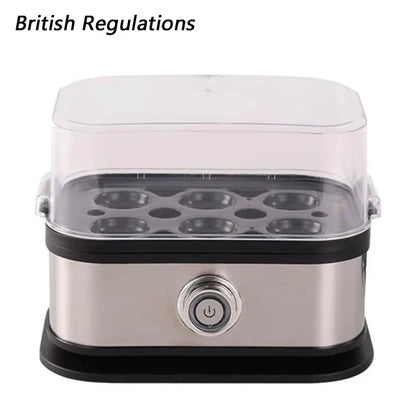 200W Power Eggs Boiler Space Saving Auto Shut-Off Smart Egg Cooker 6 Eggs Capacity Stainless Steel Rapid Egg Cooker2026new