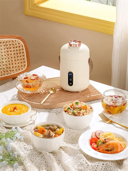 New Mini Rice Cooker Small 600ML Electric Cooker Multifunctional Electric Cooking Pot 12H Reservation Mini Hot Pot For Dormitory