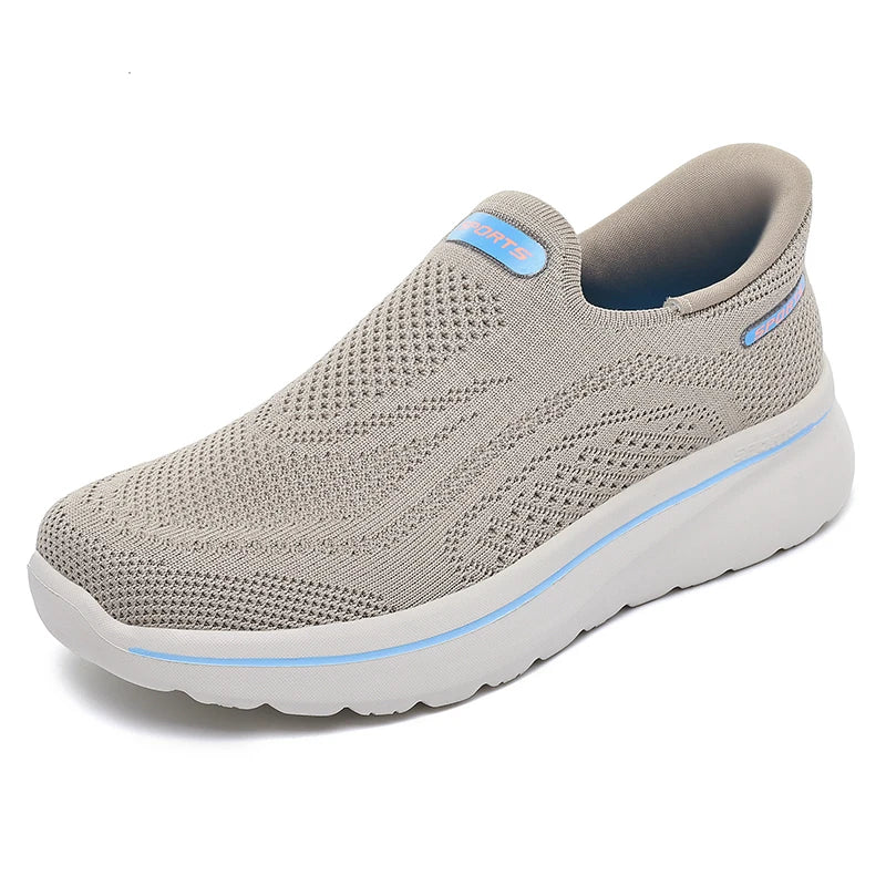 Men Women Slip on Walking Shoes Breathable Mesh Knit Loafers Lightweight Non Slip Comfort Casual Sports Sneakers Walking