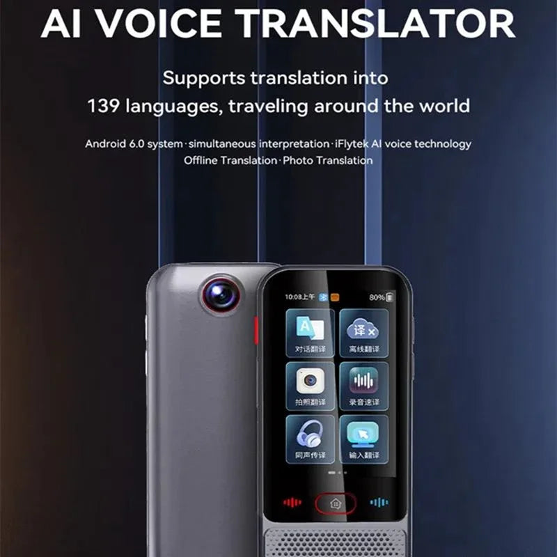 2026 New M30 Smart Voice Translator 139 Online Languages 14 Offline WIFI Photo Recording Dictionary Translation Business Travel