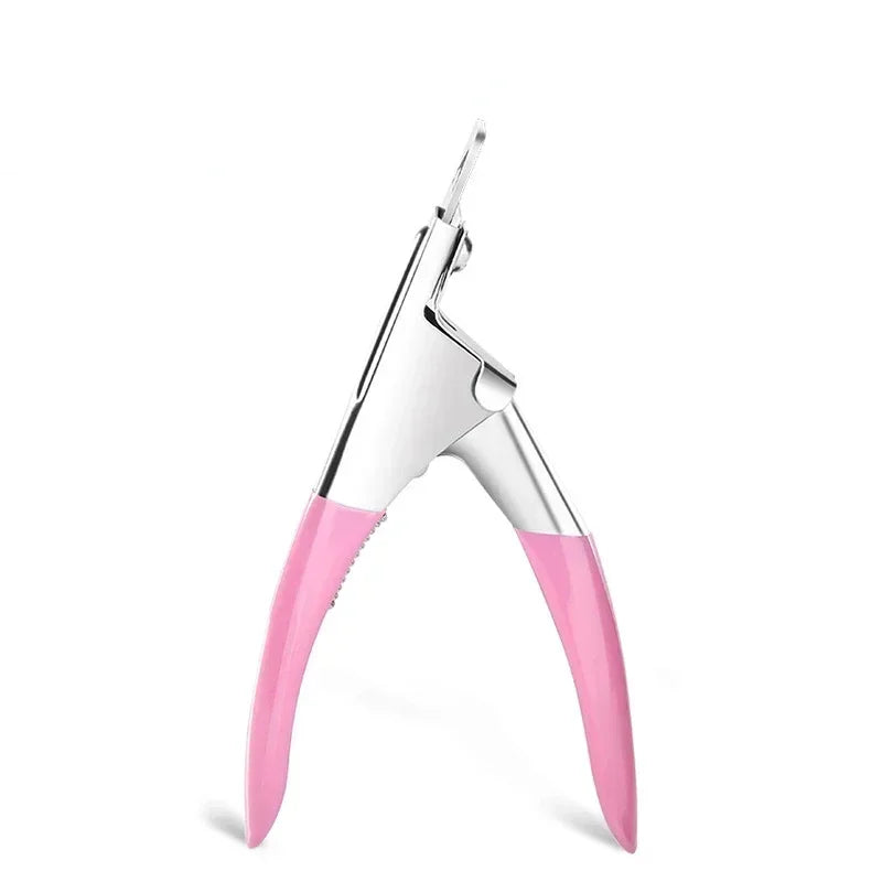 Professional U-Shaped False Nail Cutter, Straight Edge Fake Nail Tip Clipper, Manicure Pliers Nail Capsule Guillotine Tool