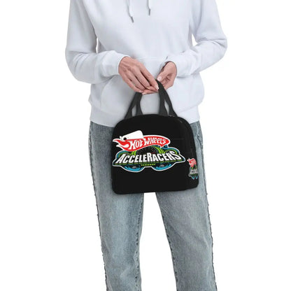 Custom Hot Wheels For Fans Thermal Insulated Lunch Bag Cartoon Sport Car Portable Lunch Container Travel Multifunction Food Box