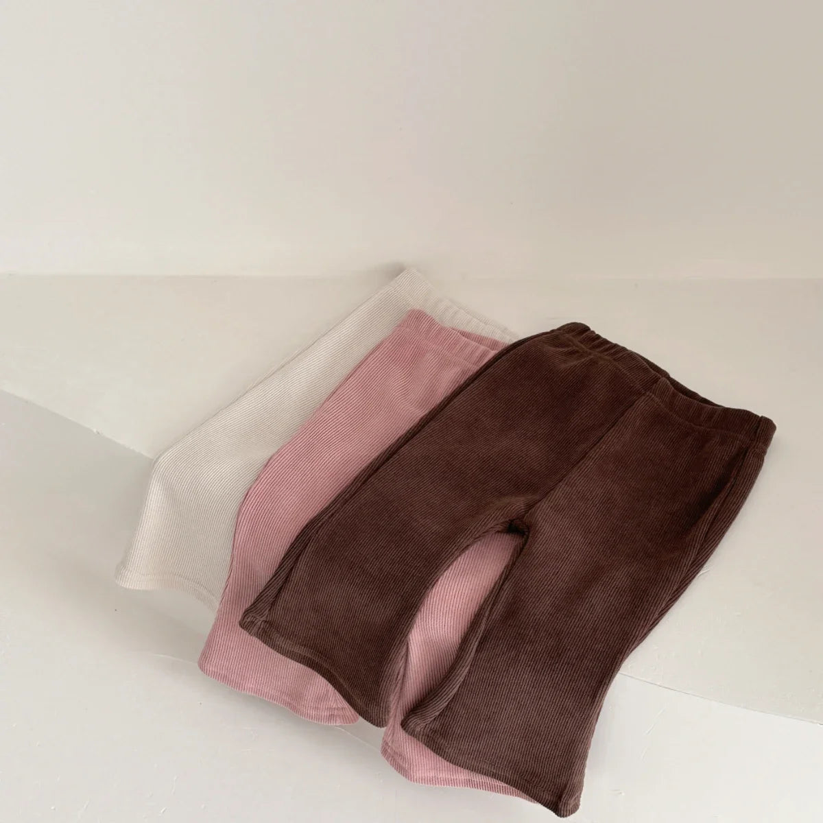 Baby Trousers Spring Loose Solid Color Bell Bottom Pants Newborn Girl Stretch Trousers Autumn Toddler Girl Clothes