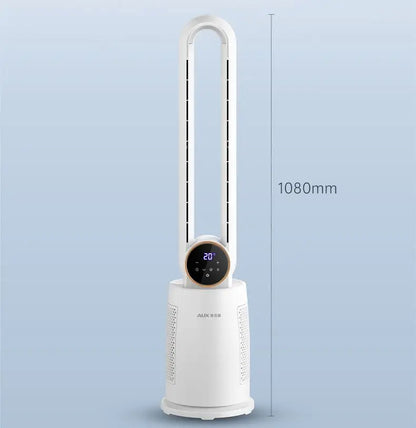Bladeless Tower Fan with Remote Control 120° Oscillating Air Purifier for Baby Room/Dorm Quiet Floor Fan with Sterilization