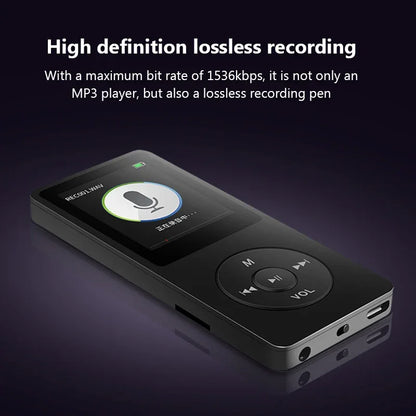 Portable MP3 Player With LCD Digital Display FM Radio Video Hifi MP3 Player E-books Support Bluetooth Lossless Music Player