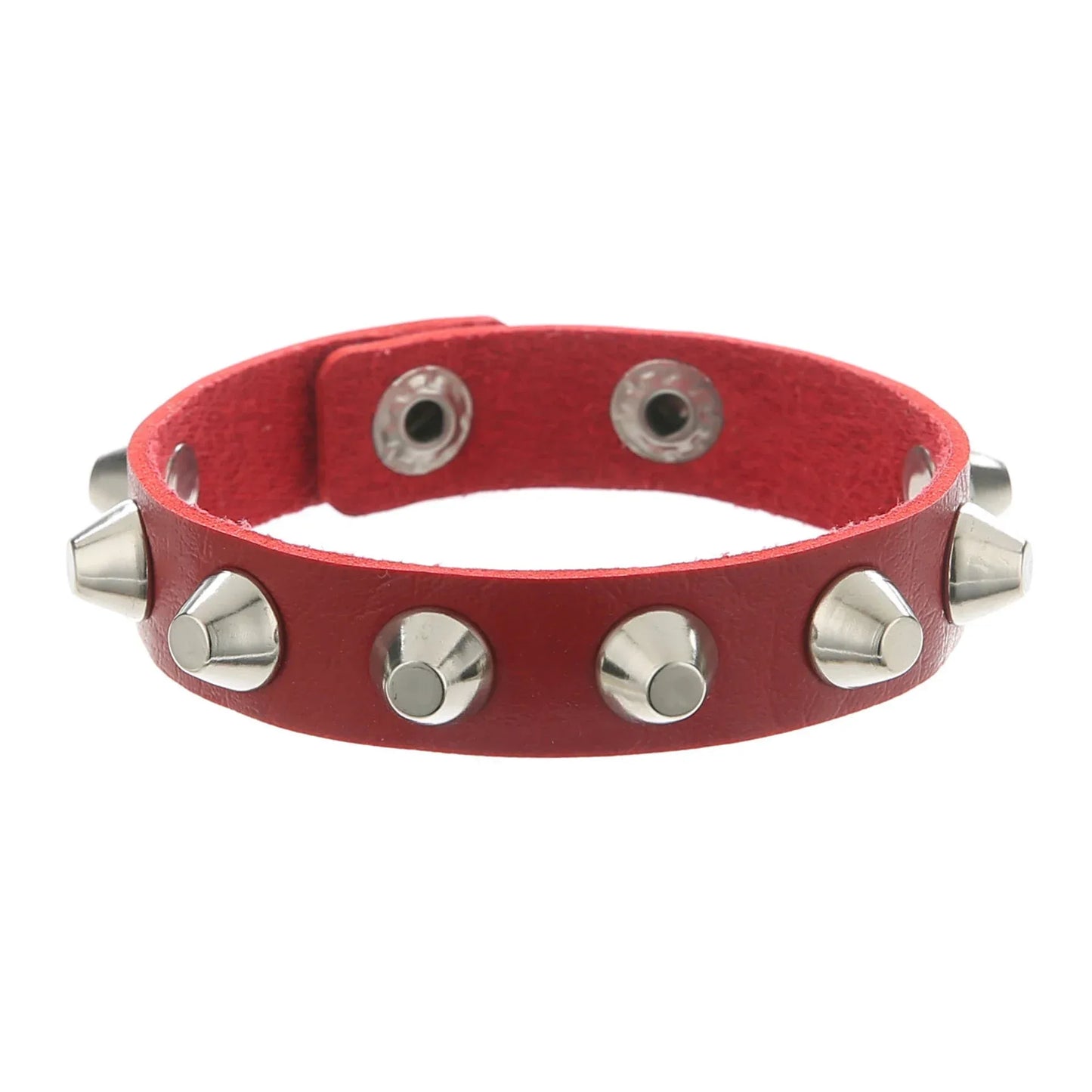 Halloween Punk Fashion Pu Leather Rivet Rock Bracelet For Women And Men, Unisex, Daily Holiday Party Wear, Valentine's Day Gift
