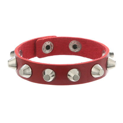 Halloween Punk Fashion Pu Leather Rivet Rock Bracelet For Women And Men, Unisex, Daily Holiday Party Wear, Valentine's Day Gift