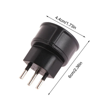 1 Pc European France To Swiss Plugs Travel Adapter 3 Pin Plug 10A 250V Power Plug EU To Switzerland Electrical Plug Socket