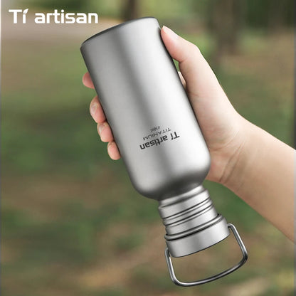 Tiartisan PureTitanium Sports Bottle Outdoor Ultralight Portable Cycling Water Bottle Reusable Drinking Bottle