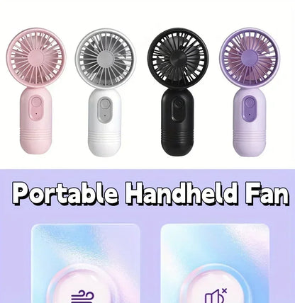 XIAOTREE Portable Fan USB Rechargeable 3-speed Handheld Fan for Men and Women Suitable for Office Outdoor Travel and Camping