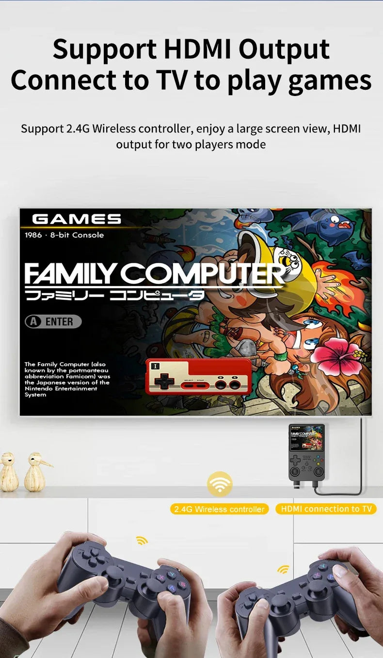 New R36HD Retro Handheld Video Game Console ARKOS System 3.5 Inch IPS Screen Classic Portable Pocket Video Player Games Boy Gift