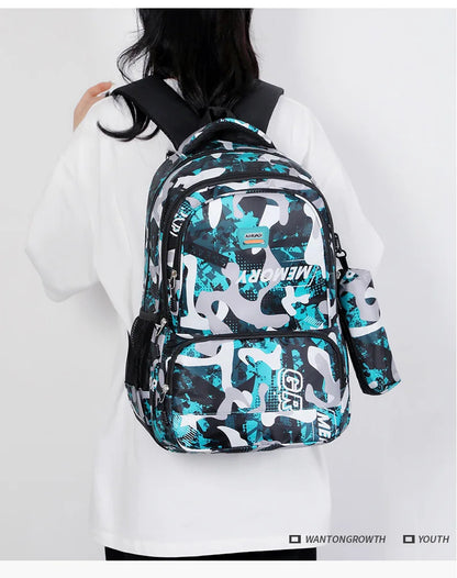 Camouflage printed school backpacks for teenage boys and girls Men's large capacity backpack computer bag student schoo bags