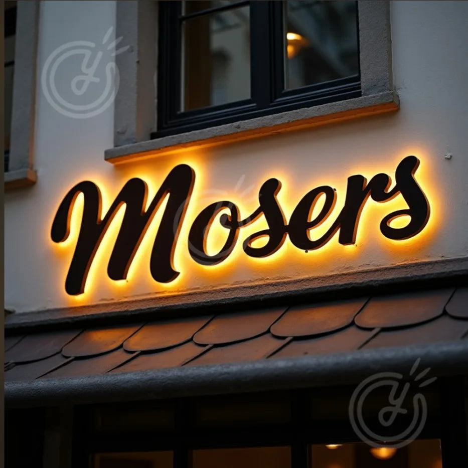 Custom Made LED 3D Sign Metal Backlit Letters for Outdoor Business Storefront Waterproof Advertising Display