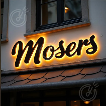 Custom Made LED 3D Sign Metal Backlit Letters for Outdoor Business Storefront Waterproof Advertising Display