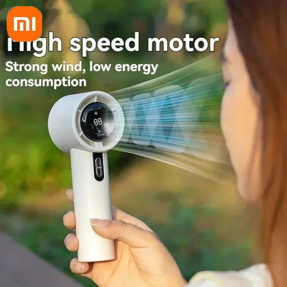 Xiaomi Ultra Quiet 100 Speed Handheld Fan USB Rechargeable Portable Mini Turbo Fan for Office and Travel with LED Indicator