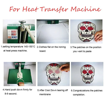 Color Fluid Painting Ironing Sticker Clothes DTF Fashion T-shirt Hoodie DIY Jacket Patch Hot Paste Paper Waterproof