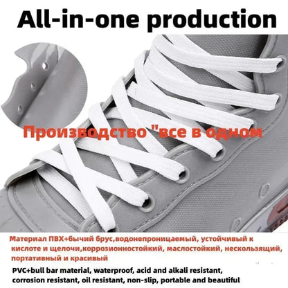 Men Rain Boots Fashion Trendy Nude Boots Anti-skid Work Chef Shoes Durable Waterproof Rubber Fishing Shoes Male Sneakers 2023New