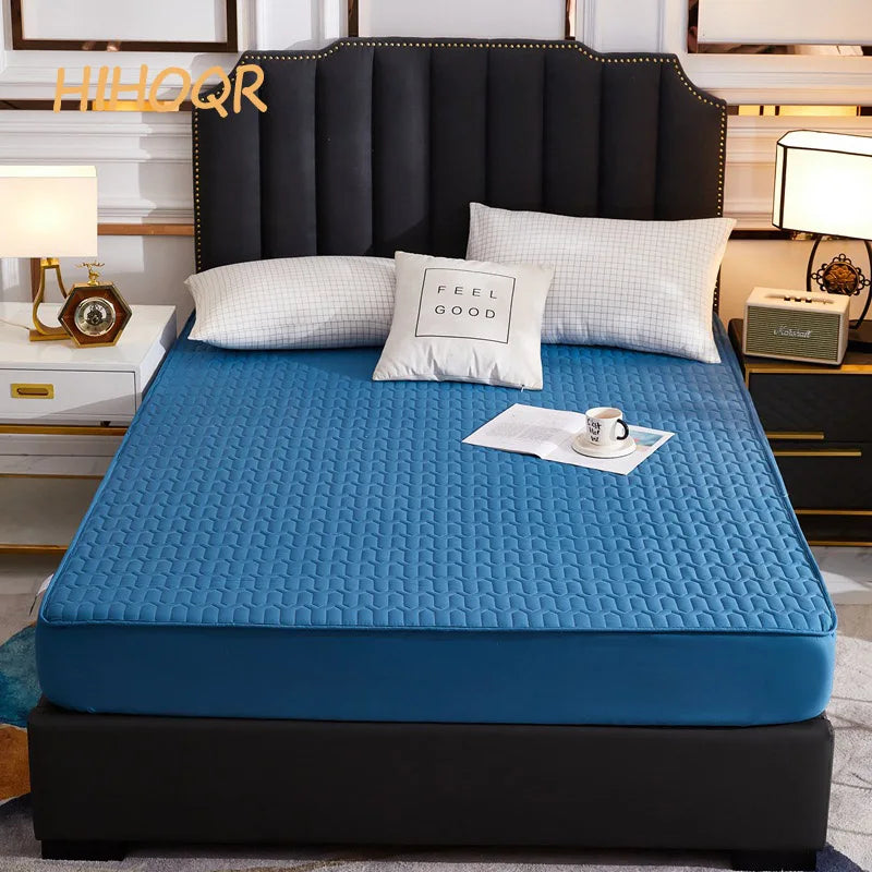 Waterproof Thicken Mattress Pad Protector Skin-Friendly Durable Fitted Sheet Bed Cover Latex Mat Cover 120x200 150x200 180x200