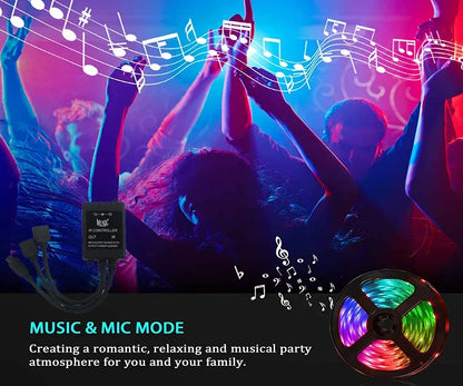 RGB Led Lights Strip Wifi Bluetooth Adhesive Led Tape Rgb 5050 Led Strips For Bedroom Party Lights Wall Room Decoration