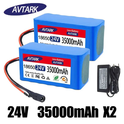 NEW 7s3p 24V 100Ah 18650 Efficient stable Lithium Battery Li-ion Battery pack and US/EU 2A Charger Battery Pack for Bicycle