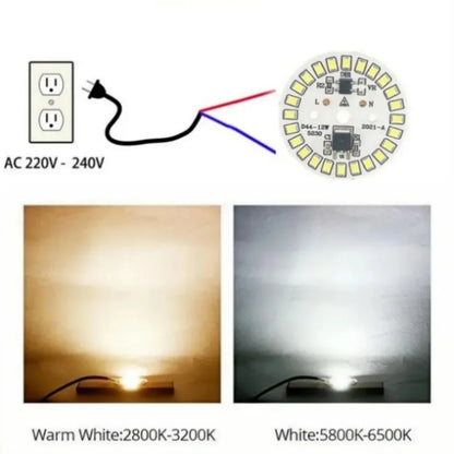 LED Bulb Patch Lamp SMD Plate Circular Module Light Source Plate For Bulb Light AC 220V Led Chip Spotlight Downlight LED Lamp