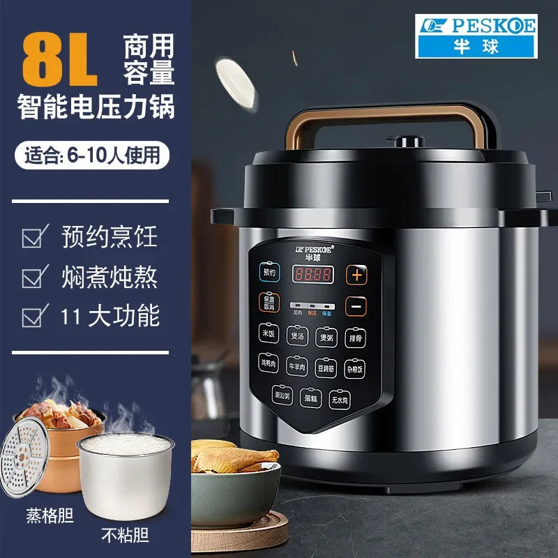 ‌13L Commercial Heavy Duty Pressure Cooker,Restaurant Grade Electric Steamer,Breakfast Buffet Auto Keep Warm Function