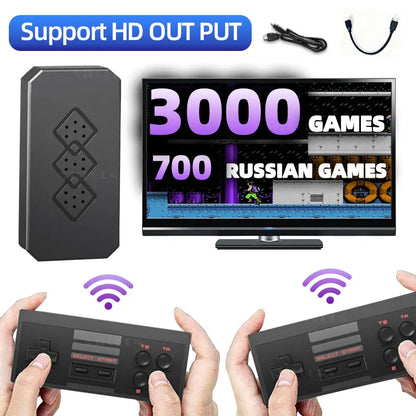 8 Bit Mini Game Console Game Stick AV Output Video Game Console 620 Games for NES/Dendy/Gameboy With Wireless Game Controller
