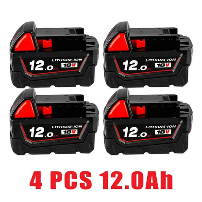 DHL 18V 12Ah For Milwaukee M18 Battery Li-Ion Replacement Battery For Milwaukee 18V M18 48-11-2830 0730-20 Tool battery