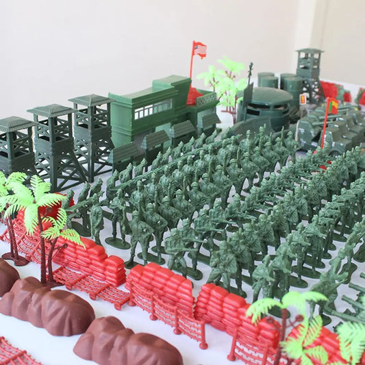 1Set Military Scene Accessories German Army Base Barbed Wire Building Block Fence Isolation Net Door Parts MOC Bricks Toys Kids