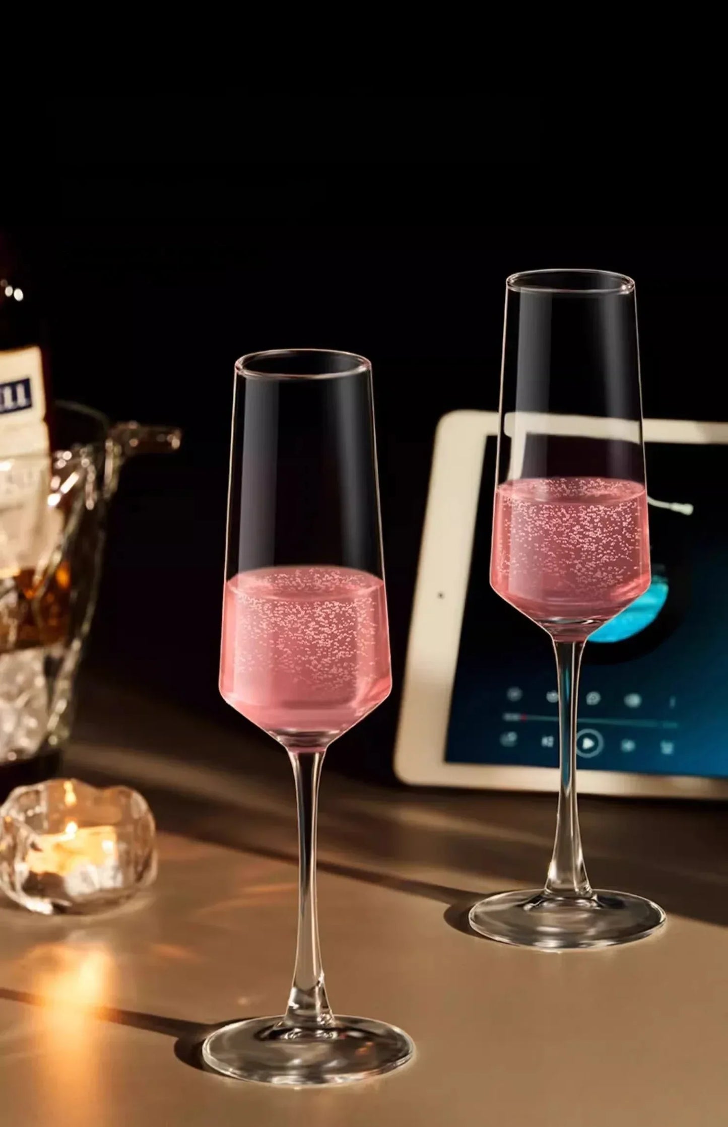GIANXI French Vertical lines Champagne Glasses Home Glass Goblets High-end Red Wine Glasses White Wine Glasses Cocktail Glasses