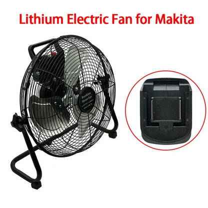 12 Inch Floor Electric Fan Household Commercial Industrial Floor Fan For Bosch For Makita For Milwaukee 18V 20V Li-ion Battery