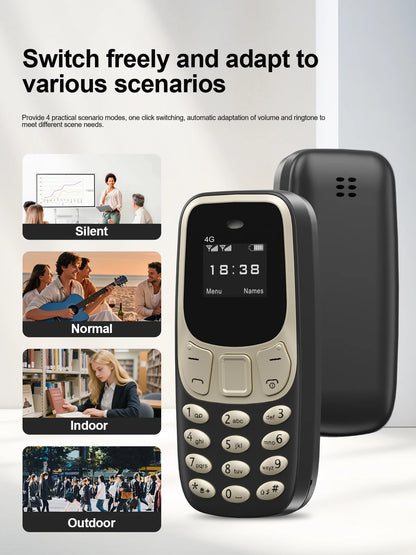 SERVO BM10 Mini Mobile Phone 2G GSM/4G LTE Speed Dial Call Recording MP3 Player Blacklist Dual SIM Standby Smallest Cellphones