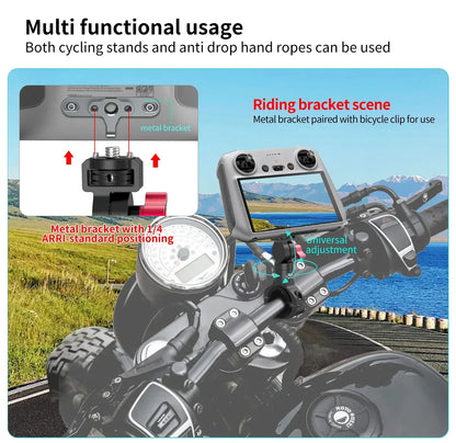 Remote Controller Metal Hook Holder Buckle Bracket Silicone Wrist Strap for DJI Mini 4 3 Pro Drone for DJI RC/RC2 Transmitter