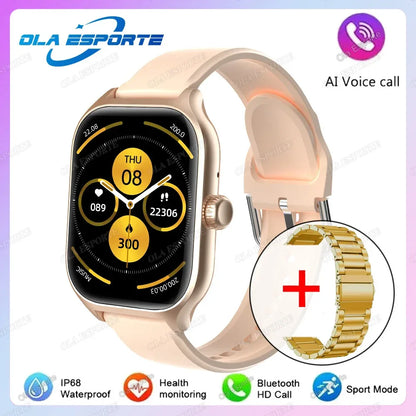 2.01'' Sports SmartWatch Fitness Clock Health Monitor Waterproof Smartwatch Wireless Call Watches For Men Women IOS Andriod 2025