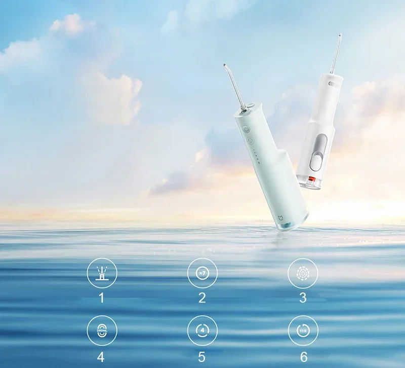 New MIJIA Portable Oral Irrigator F300 Dental Water Jet Water Flosser Teeth Whitening Bucal Tooth Cleaner Waterpulse MEO703