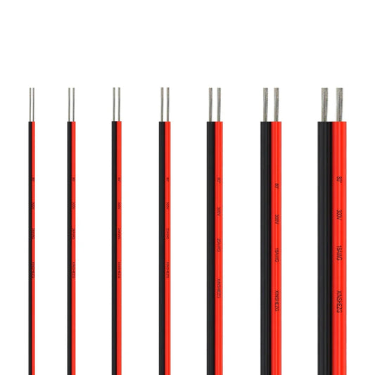 2 PIN Electrical Wire Tinned Copper PVC Insulated Red Black Cable For Single Color LED Strip Light Extension Wire 18/26/28 AWG by PDG ibma