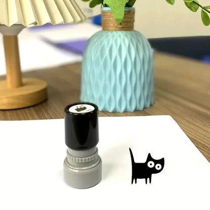 1pc 4 Styles Cute Cartoon Stamps Lovely Small Black Cat Stamp DIY Scrapbooking Decoration Diary Collage Stationery