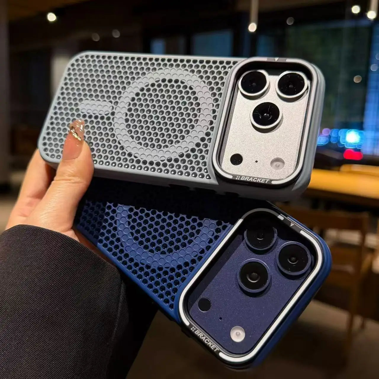 Camera mount mesh cooling case for iPhone 17 Pro Max 15 17 Pro 14 13 12 16 Pro Max For Magsafe wireless charging Shockproof cove