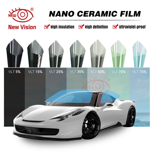 1mX3m High Rejection HIR100%% Nano Ceramic Car Window Tint Film Auto Glass Decorative Sun Control Film by PDG ibma