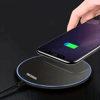 LED Night Light Wireless Charger Stand Pad For iPhone 16 15 14 13 12 Pro Max Samsung S25 S24 Xiaomi Quick Fast Charging Station