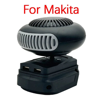 Portable Lithium Electric Power Warm Air Blower Fan Heater Hot&Cold Wind Dual Mode for Makita for Bosch for DeWalt for Milwaukee