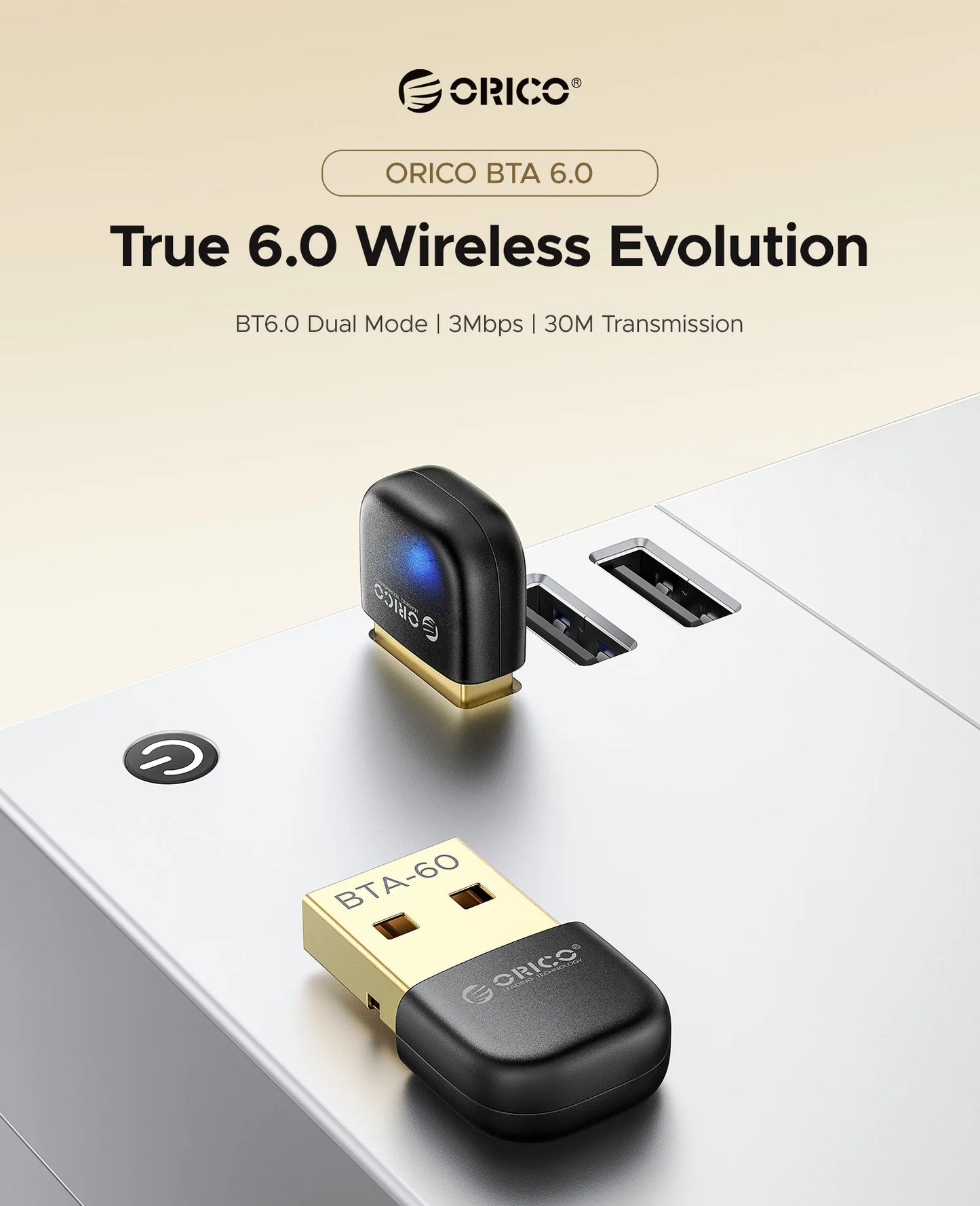 ORICO Dual Mode 6.0 Wireless WiFi Adapter Bluetooth USB Dual Band Network Card Receiver for Desktop Suitable for Desktop Laptops