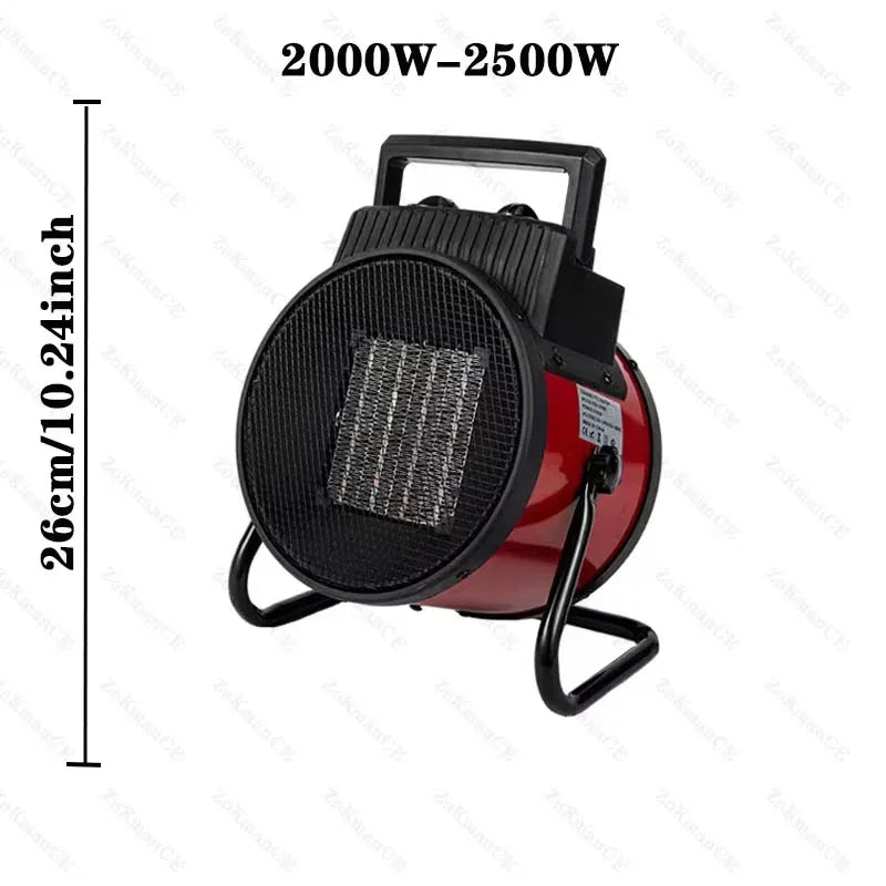 3500W Portable Ceramic Electric Space Heater 2500W Thermostat Air Warmer Radiator Room Fast Heat Auto Shut-Off Safety 1500KW